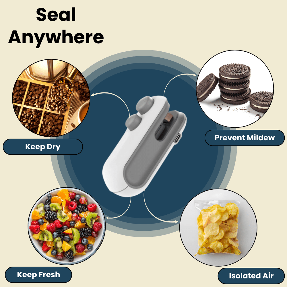 2-in-1 Mini Bag Sealer & Cutter – Keep Snacks Fresh
