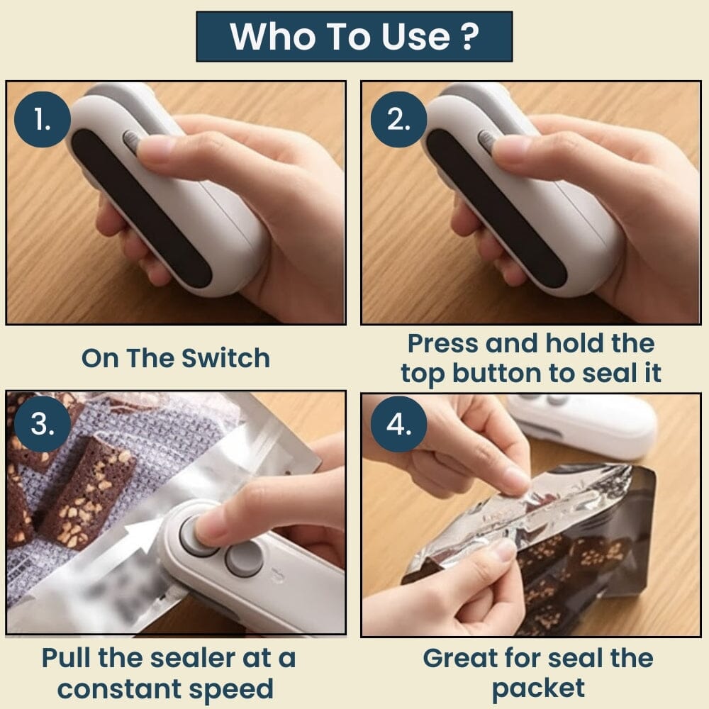 2-in-1 Mini Bag Sealer & Cutter – Keep Snacks Fresh