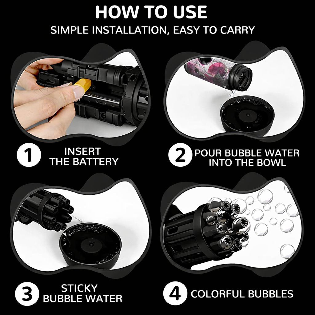 Electric Bubble Blaster Toy for Kids – Battery Operated | Holi, Birthday & Party Fun